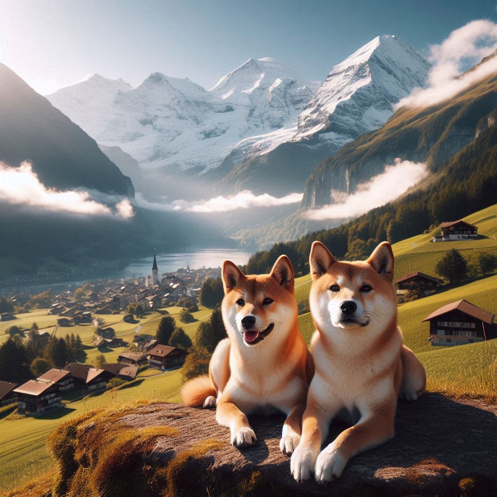 Shiba Inu montagne suisse