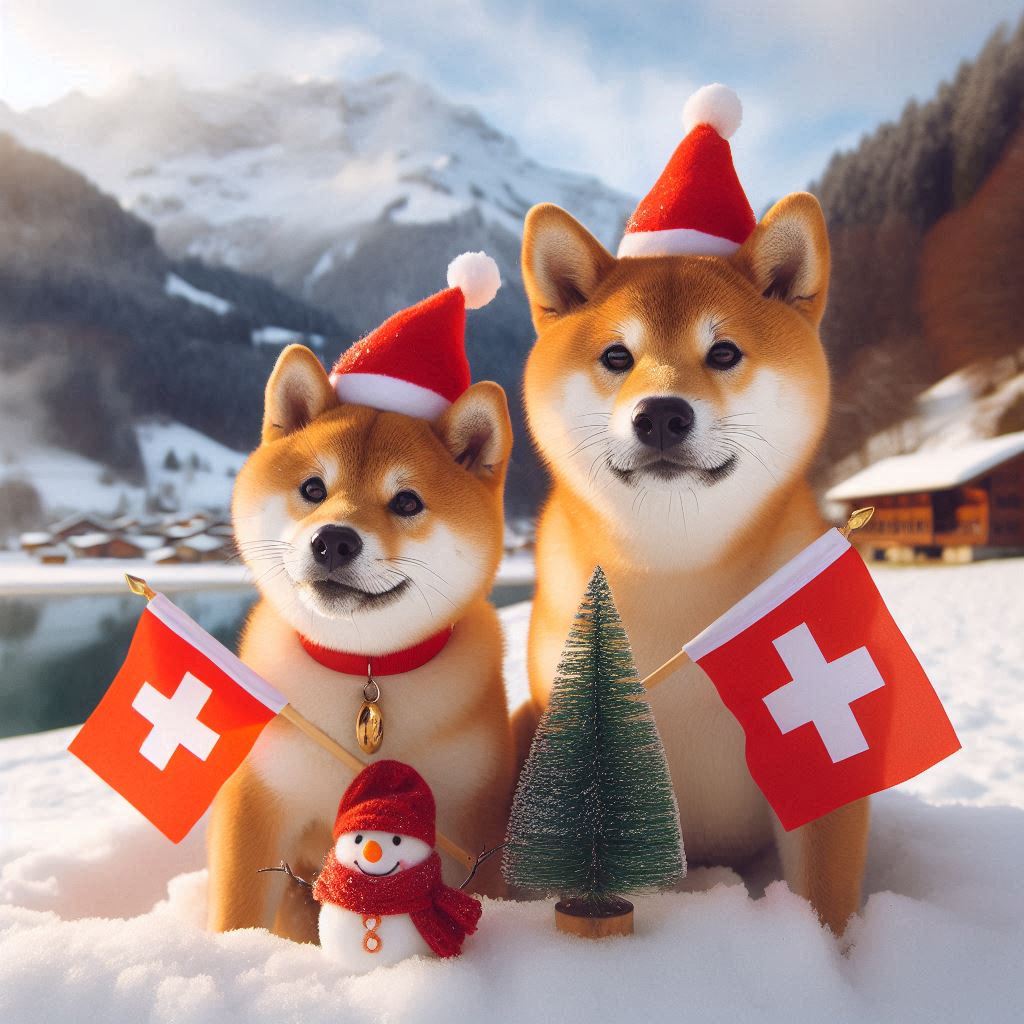 Shiba Inu dans la neige